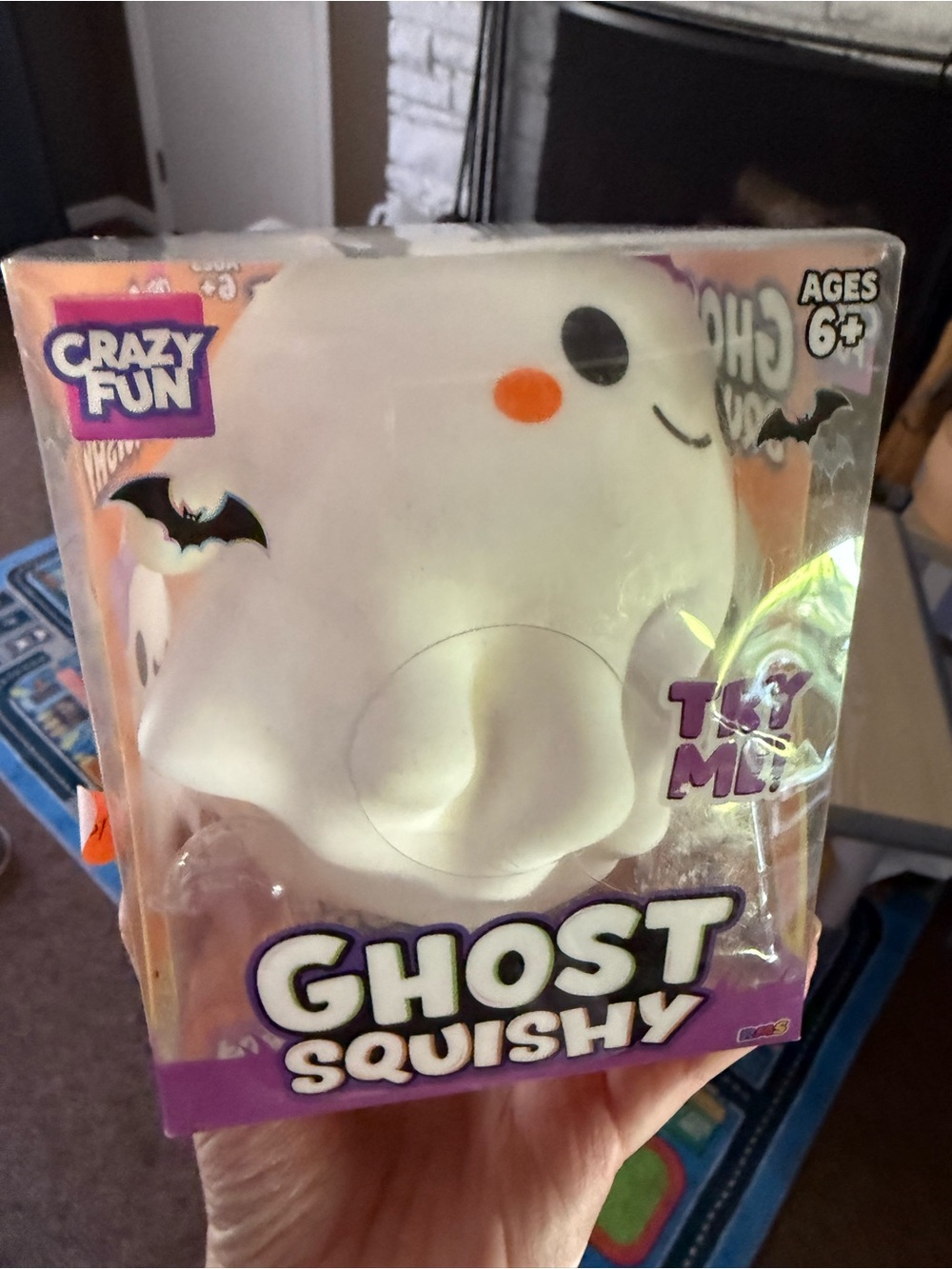 RMS- Crazy Fun- GIRL- Ghost Squishy Toy - White with Bow! New in box